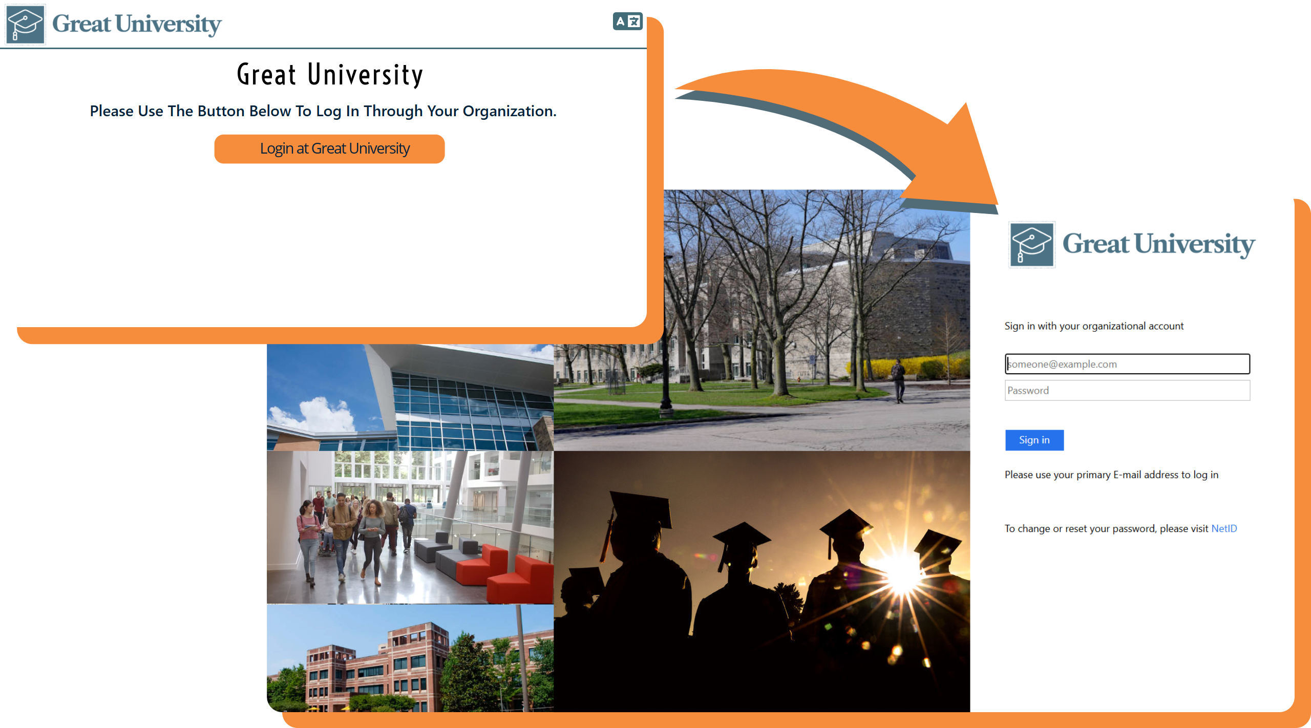 College login page