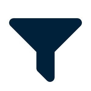 A blue funnel to indicate filtering.