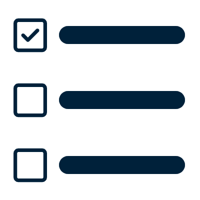 Three blue lines with blue boxes to the left of them with the top box checked.
