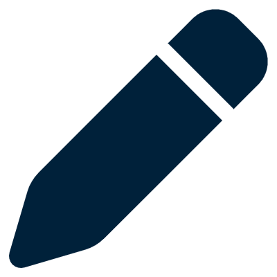 A blue pencil.