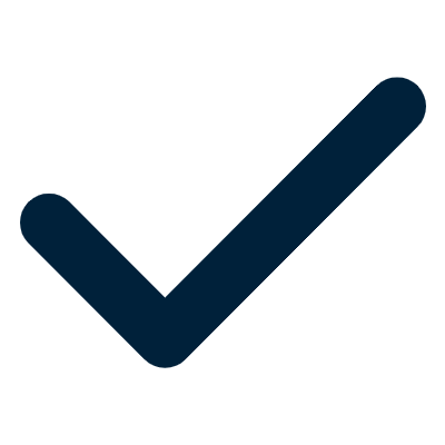 A blue check mark.